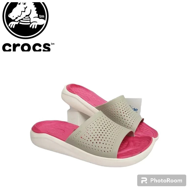 TERLARIS CROCS LITERIDE SLIDE/SANDAL SELOP PRIA/SANDAL WANITA/SANDAL CROCS SELOP SIZE 37-44