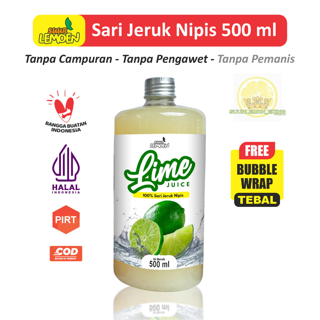 

TERLARIS Sari Jeruk Nipis Murni - Pure Lime Juice Organic Premium - Diet Detoks - Halal