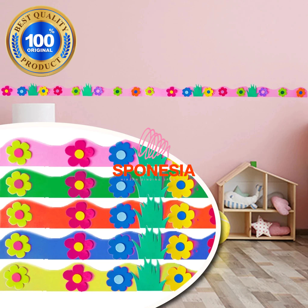 List Wallpaper Spon Timbul List Profil Prakarya Hiasan Kelas Pojok Baca Anak Ruang Sekolah