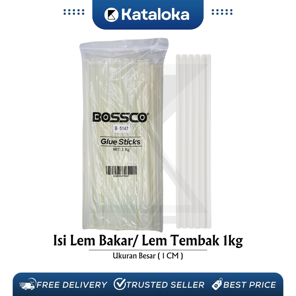 

HenJO Glue Stick Refill Lem Bakar Isi Lem Tembak BOSSCO 1 KG / Pistol Lem Tembak / Lem Lilin / Hot