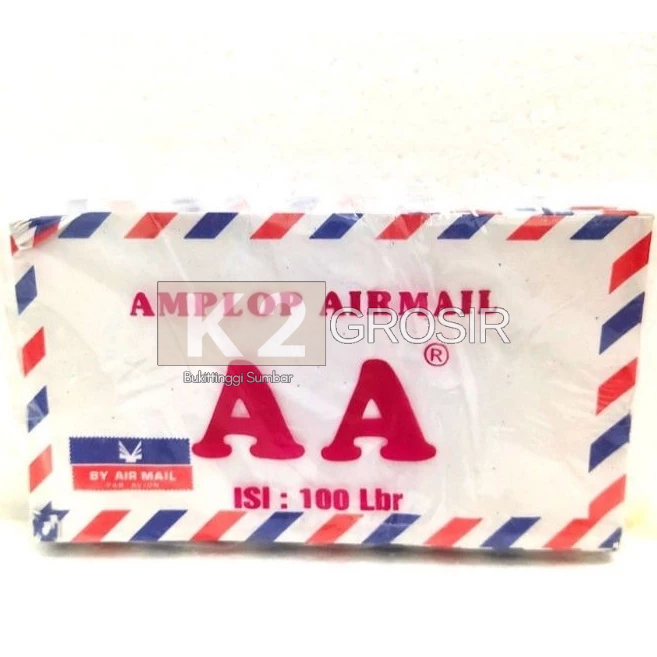 

Amplop Air Mail Putih Par Avion AA Kecil Tanpa Lem (1 Pak)