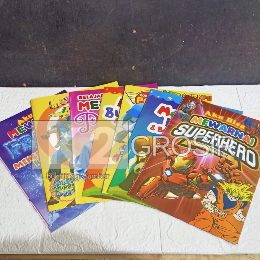 ( 1/2 Kodi / 10 Pcs ) Buku Mewarnai Besar