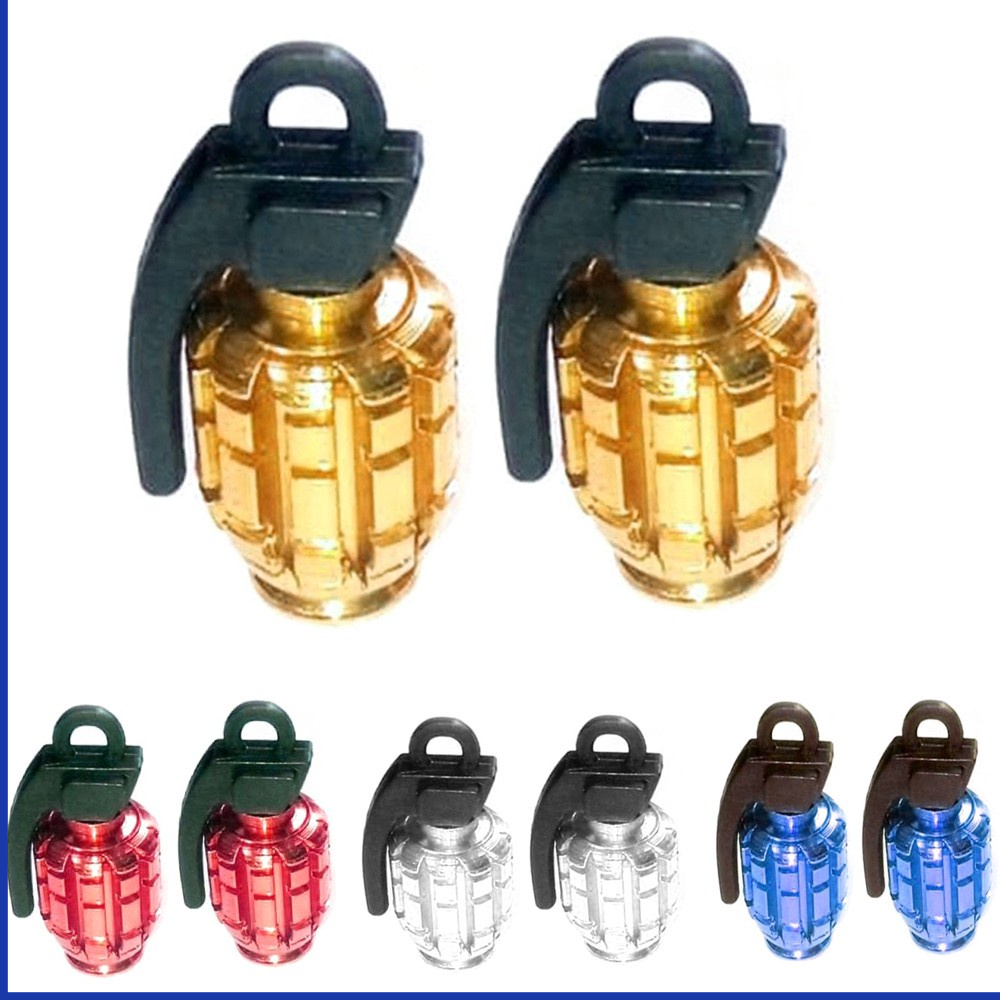 Tutup Pentil Geranat Tabung - Tutup Pentil Motor Variasi 2 Pcs - Tutup Pentil Ban Motor