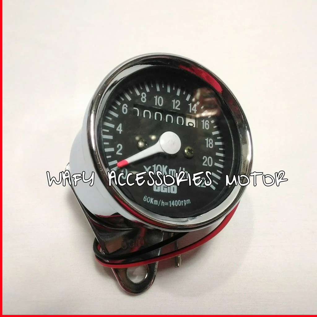 Spedometer Bulat Crome Speedometer Kilometer Km Indikator Kilometer Motor Analog Bulat Klasik Ogio