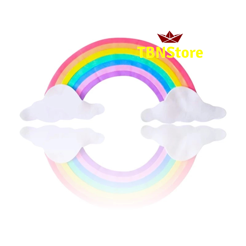 Hiasan Dinding Pelangi dan Awan 20 x 40 dekorasi kelas sekolah Tk paud SD mading mading