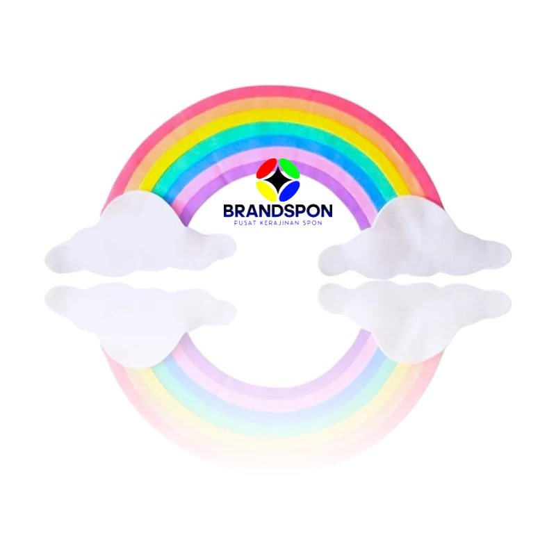 Hiasan Kelas Pelangi dan Awan 20 x 40 dekorasi Tk paud SD pojok baca