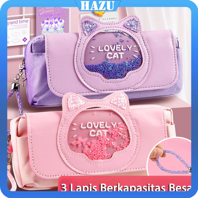 

Tas Pencil /Tempat Pensil kucing Kartun Lucu /Kotak Pensil 3 Lapis Berkapasitas Besar /Tempat Pensil Anak (Dengan tali)