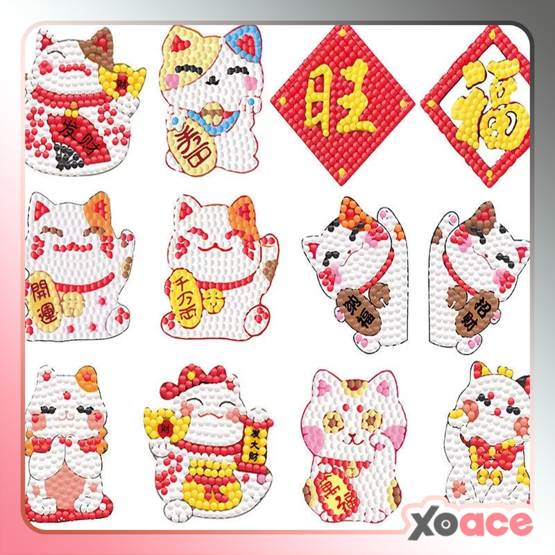 

DIY 5D Diamond Painting Sticker Kids Stiker Set Seri Paskah dan Natal