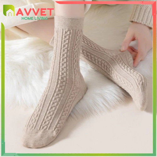 AVVET Kaos Kaki 6997 Kaos Kaki Panjang Wanita Dewasa Embos Renda Kaos Kaki Wanita Korean Style