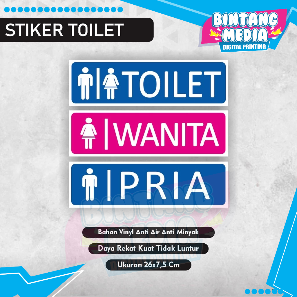

Sign Sticker Label Toilet / Stiker toilet pria / stiker toilet wanita / stiker kamar mandi / stiker kamar mandi laki laki / stiker kamar mandi wanita