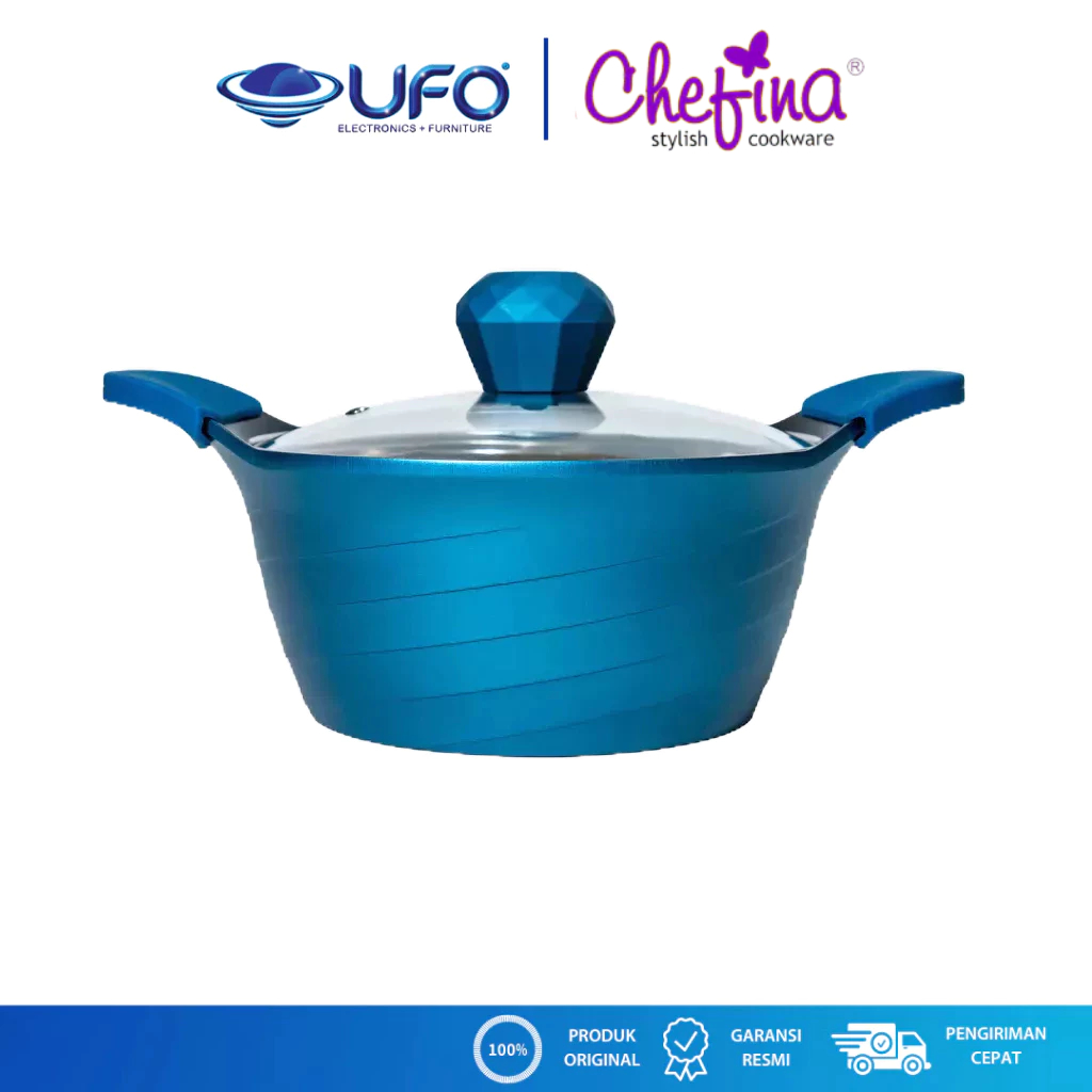 Chefina Panci Marino Casserole 20 cm | Ceramic Coating | MARINOCASSEROLE20CMCERAMIC