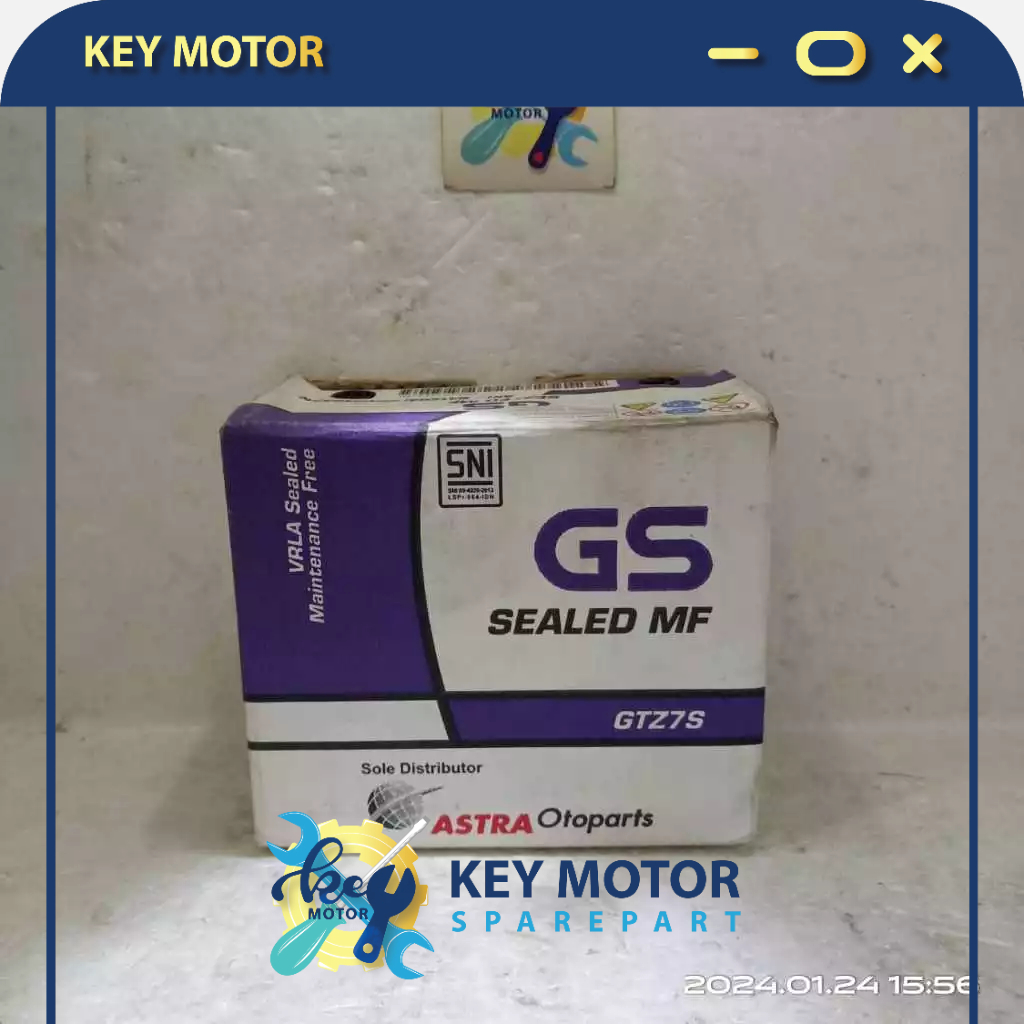 Aki / Accu Kering Motor GS Astra GTZ7S 100% Asli