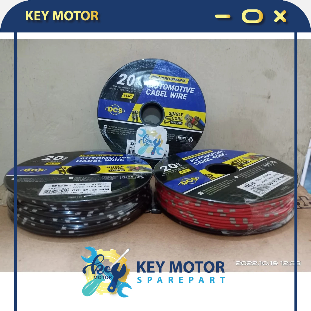 Kabel Bintik Serabut Otomotif / Automotive Cable Wire / Kabel Roll Meteran Listrik 1 Meter / 5 Meter