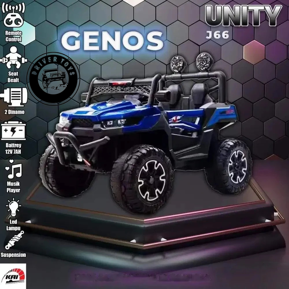 MAINAN ANAK MURAH MOBIL AKI UNITY UT-J66 GENOS 12V-7AH 2WD