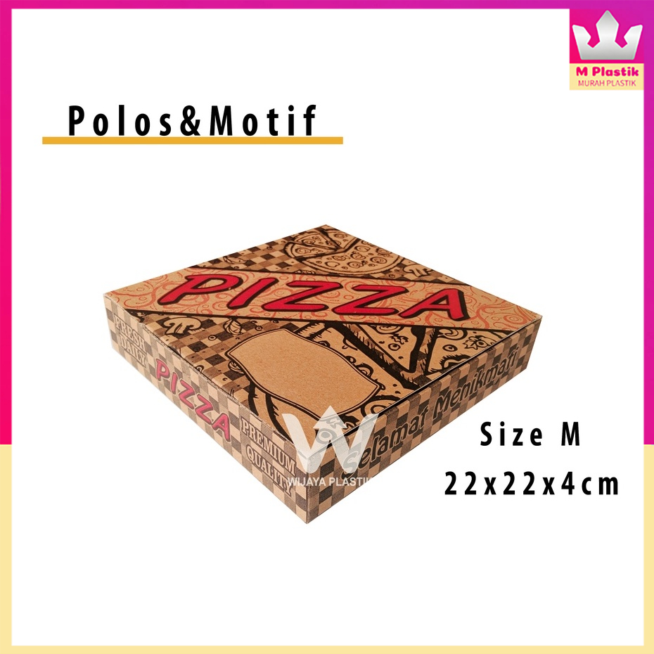 

Box Pizza ( M ) 22x22 ( Polos & Motif ) --- @Pcs | E FLUTE dus kemasan kardus corrugated coklat 22 tebal kokoh ekonomis murah termurah kuat Pcs