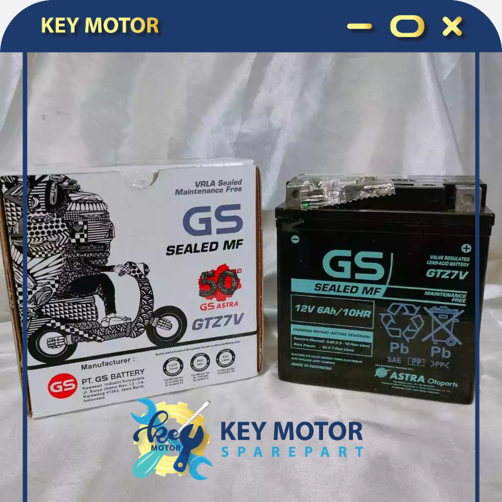 Aki GS Astra GTZ7V Aki Kering Motor Nmax - Aerox 100% Asli