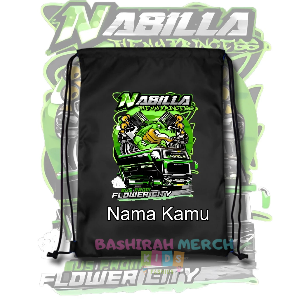 Tas Serut Anak Bismania Nabilla  / Stringbag Anak untuk Jalan-Jalan , Ngaji , Sekolah, olahraga