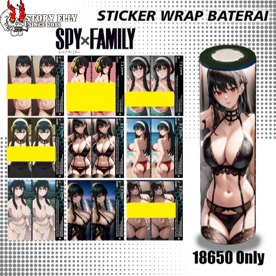 

STORYELLY - Pelindung Baterai - Stikerskin Wrap Baterai 18650 Waifu Yor Forger