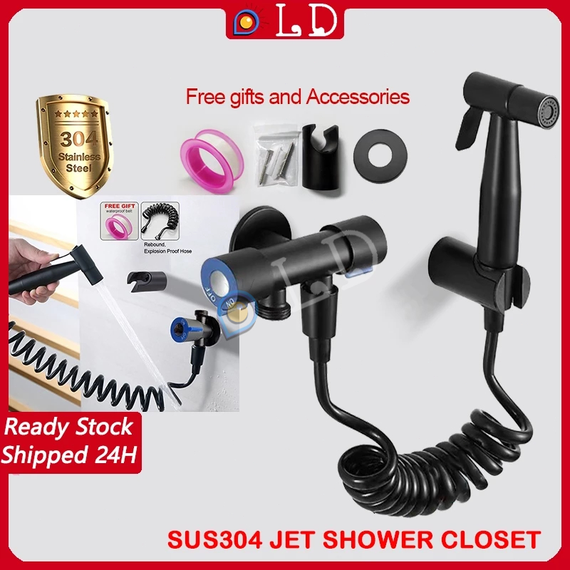 SUS304 Jet Shower Closet/Kran Cabang 2/Jet Washer Toilet/Kran Toilet Duduk 1 Set/Shower Closet Duduk