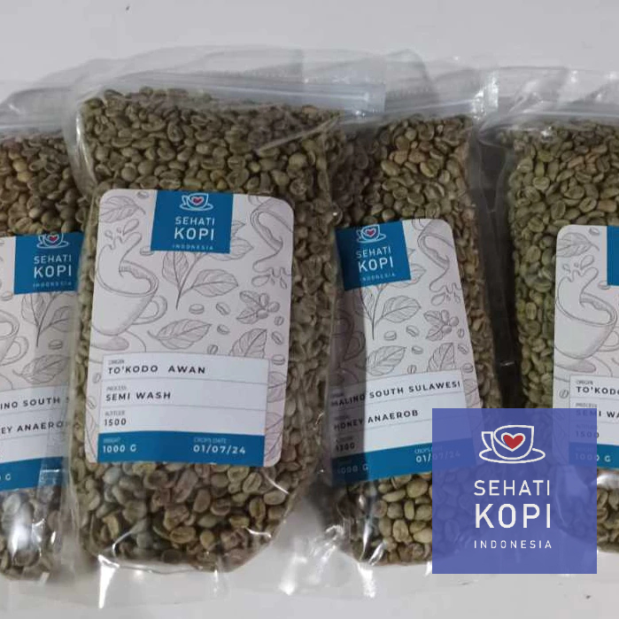 

Green bean Arabika Toraja Awan Tokodo- Specialty 1 Kg