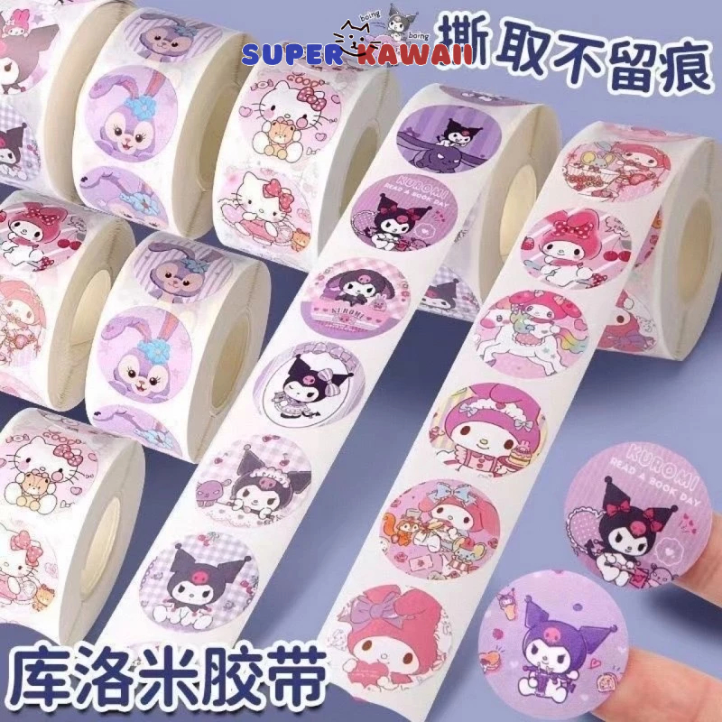 

SK 312 - Roll tape label kuromi isi 300 label sticker / label sticker kuromi /label sticker lucu