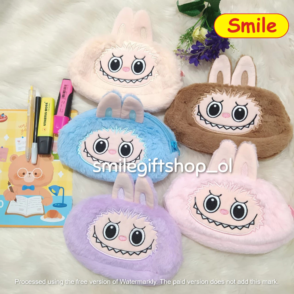 

Tempat Kotak Pensil Boneka Anak Sekolah Pencil Case Labubu The Monster Exciting Macaron Soft Cute Unofficial