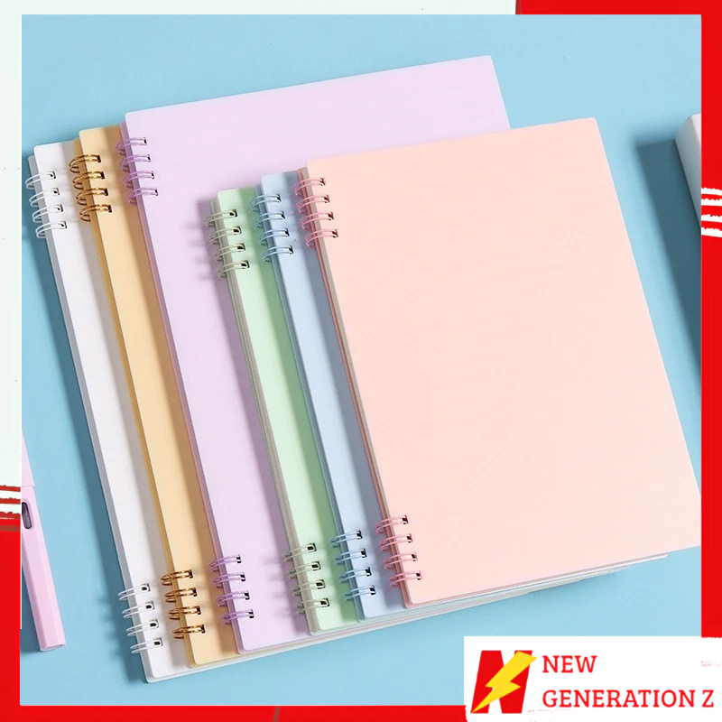 

NGZ Notebook A5 Buku Catatan 80 Lembar Buku Diary Aesthetic Sketch Book 8 Lubang Binder Buku Tulis Sekolah Kantor Notebook Jurnal Spiral Cover Pastel