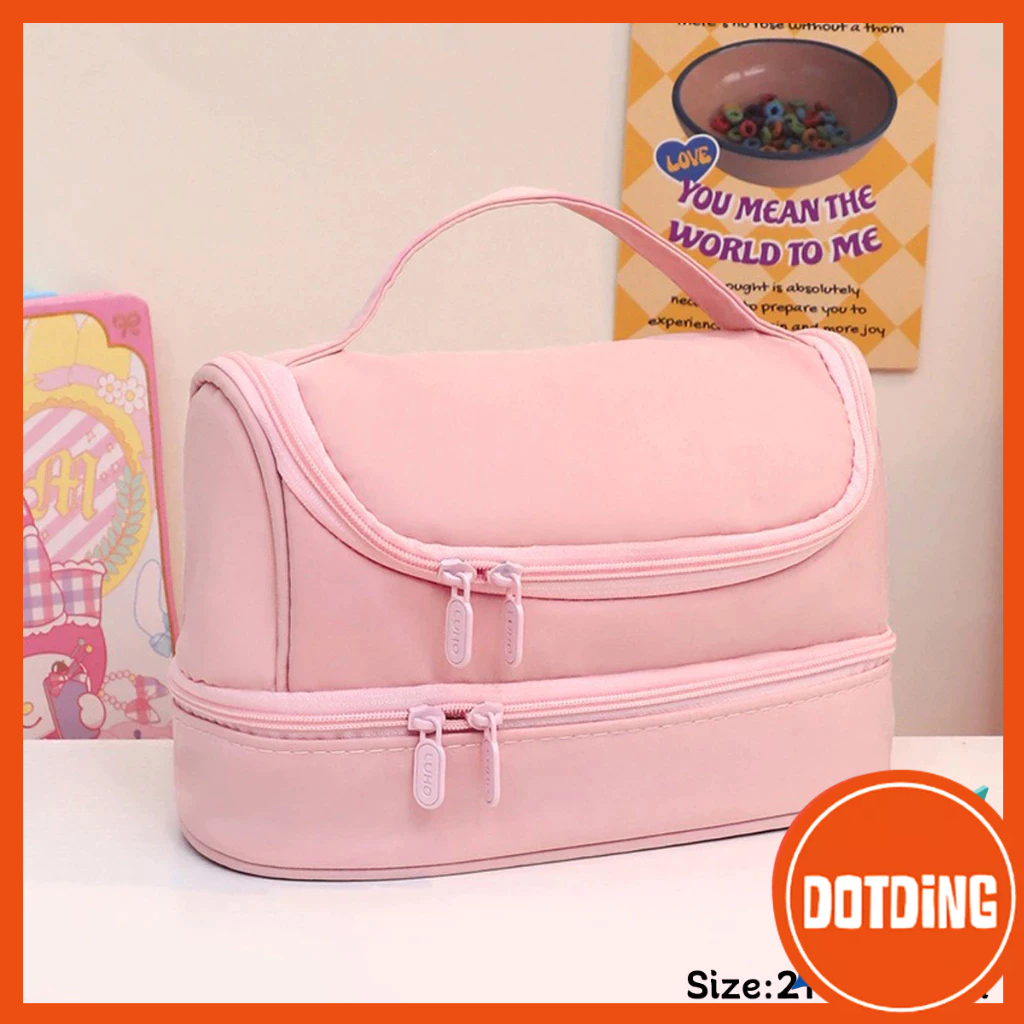 

[COD] Kotak Pensil Portabel Kapasitas Besar Tas Kosmetik Warna Solid Tas Pena Macaron Tas Penyimpanan Sederhana Alat Tulis Perlengkapan Kantor Sekolah