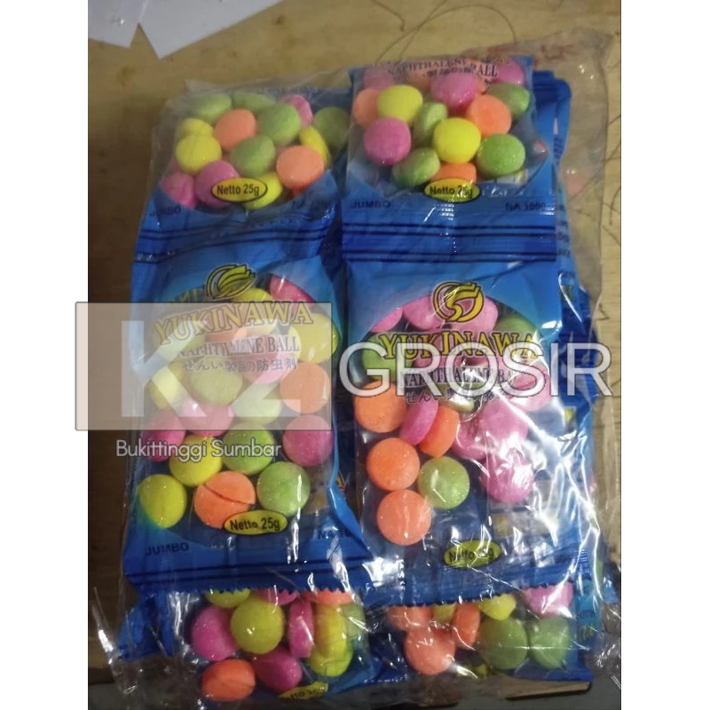 1 Pak / 24 Renteng Kapur Barus Rentengan Warna