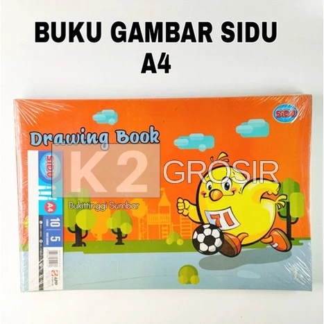 (2 Pak / 10 Pcs / 1/2 Kodi) Buku Gambar Sidu A4 10 Lembar