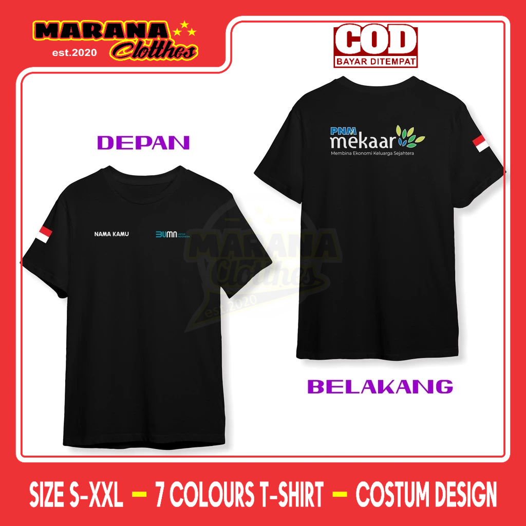Kaos PNM MEKAAR Gratis Nama Kamu DB Baju Distro