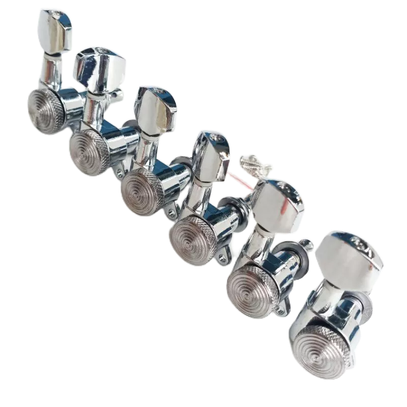 Guitar Locking Dryer 6 In Line R6 Set Chrome / Dryer Gitar Elektrik R6 Chrome