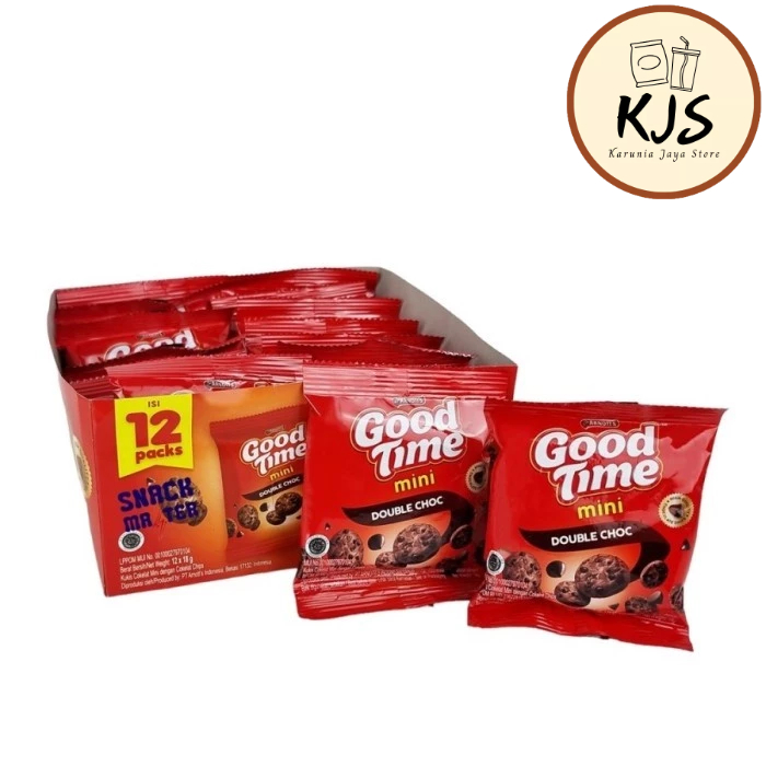 

GOOD TIME MINI DOUBLE CHOCO BISKUIT 18gr / 1 PACK isi 12 Pcs (HARGA PER PACK)