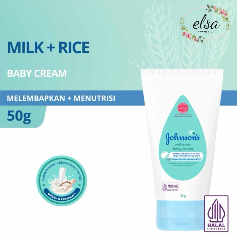 Johnsons Milk + Rice Baby Cream 50gr