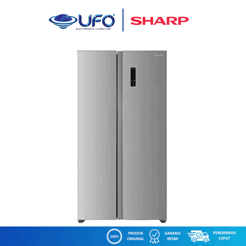 Sharp Kulkas 2 Pintu 442 Liter Side Bye Side SJIS50MASL | Lemari Es