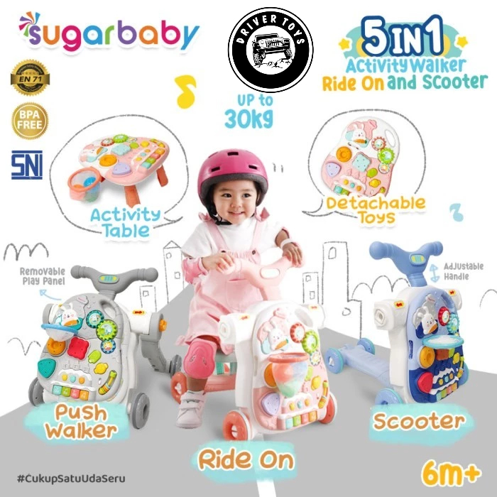 Push Walker - Sugarbaby Push walker 5 IN 1| Baby Walker | Alat Belajar Jalan Bayi | 5IN1WRS