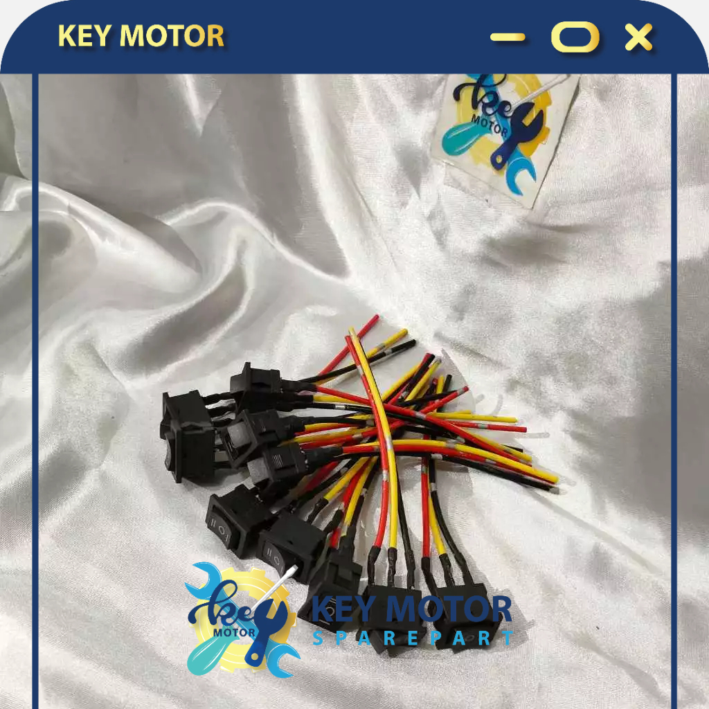 Saklar On Off / Saklar Lampu Kaki 3 Motor Plus Kabel Universal