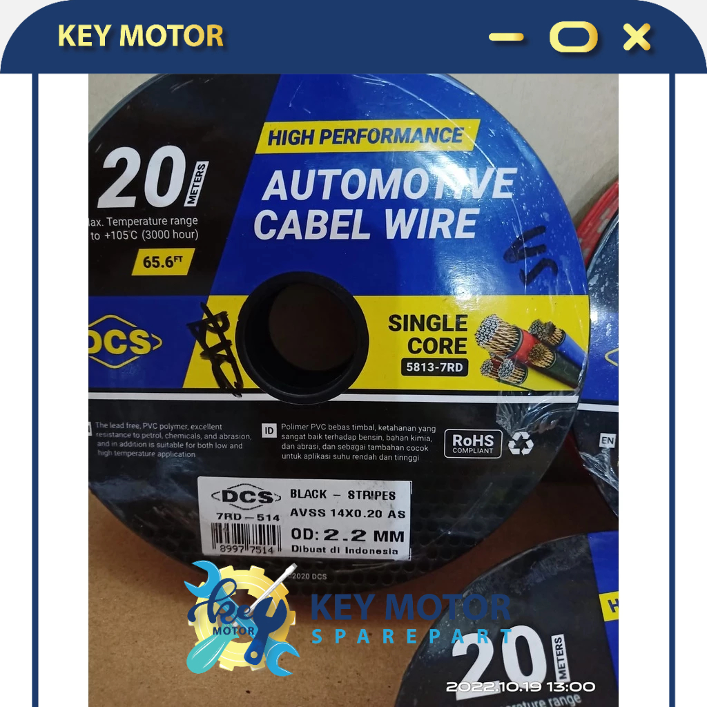 Kabel Bintik Serabut Otomotif / Automotive Cable Wire / Roll Meteran Listrik 10 Meter / 20 Meter