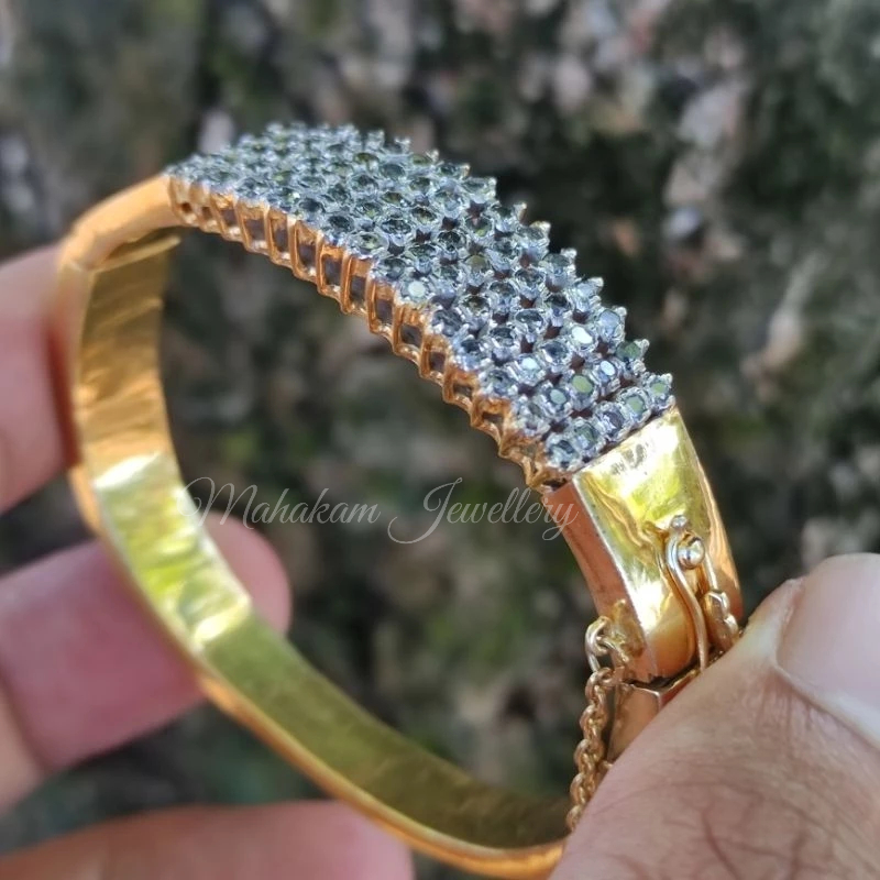 gelang berlian asli eropa kaku baris 5