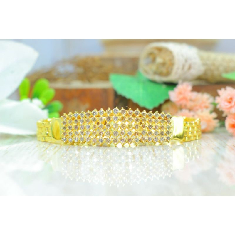 gelang perak berlian mewah