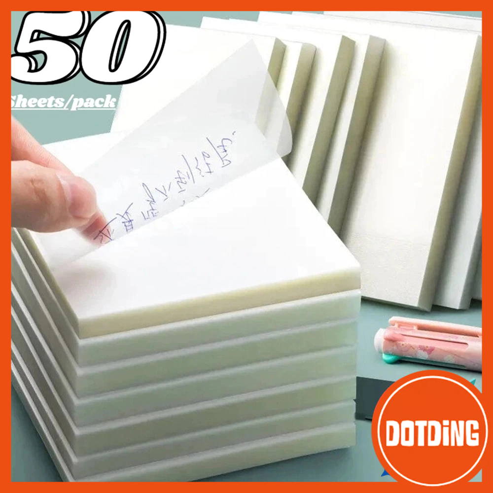 

[COD] Sticky notes transparan aesthetic 50 lembar sticky note kertas sticky memo pad alat tulis stationery korea perintilan sekolah lucu stick note