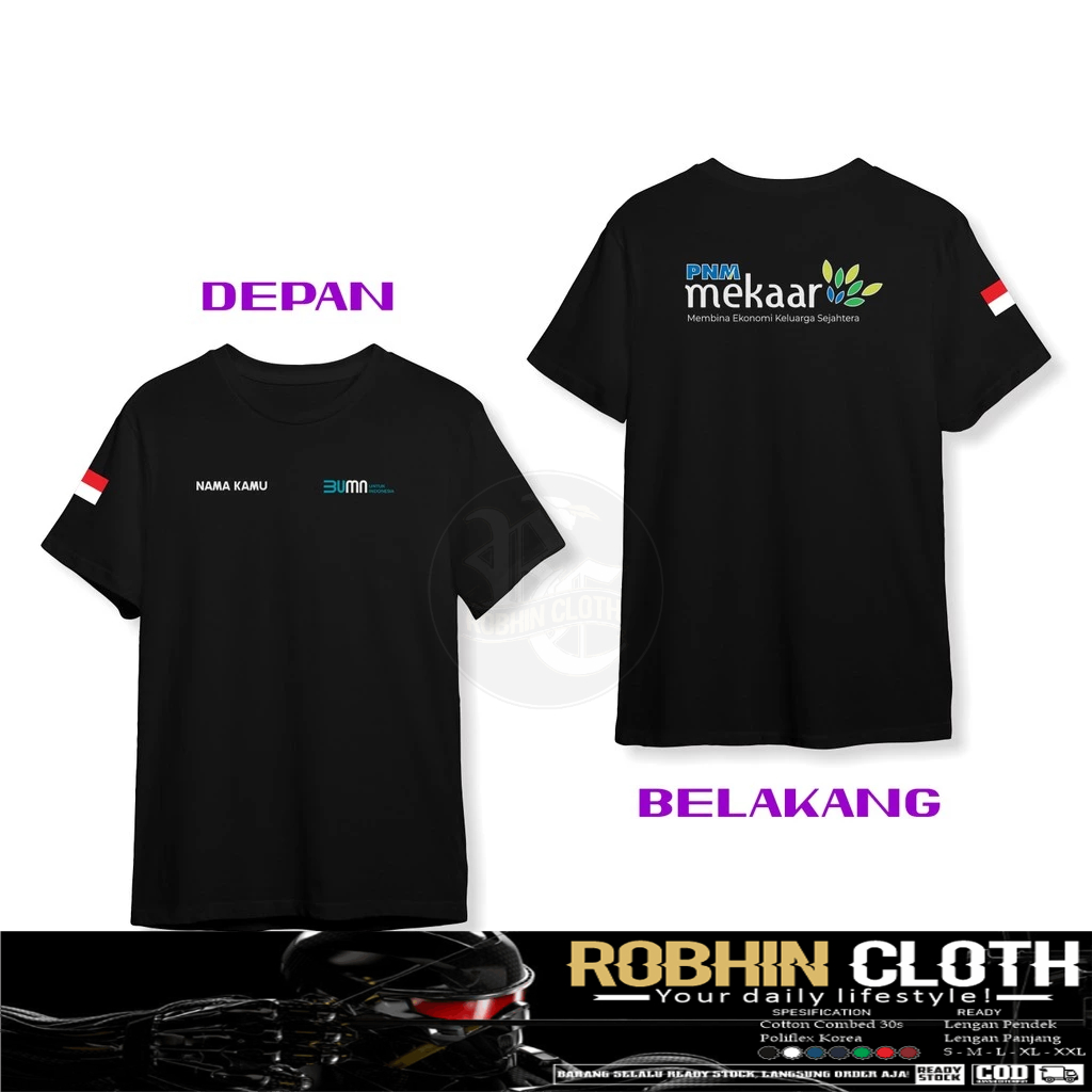 Kaos Baju PNM MEKAAR Gratis Nama Kamu DB Baju Distro