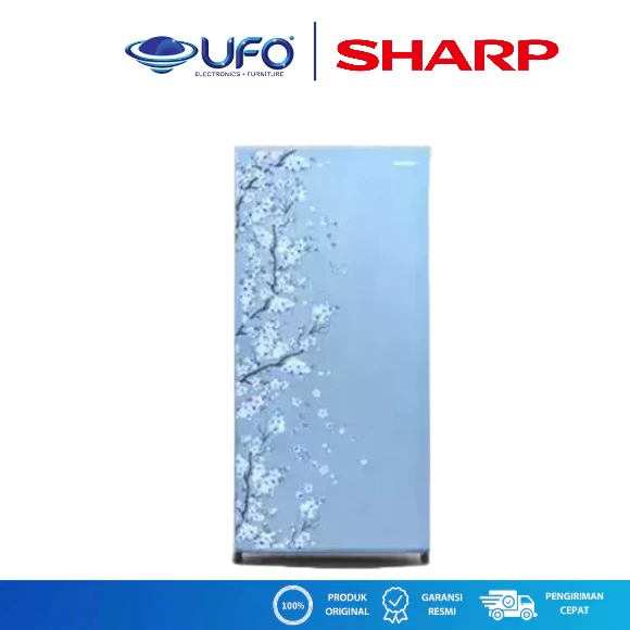 Sharp Kulkas 1 Pintu Kirei III Sakura Series Lemari Es 166 Liter SJN182DS B/P