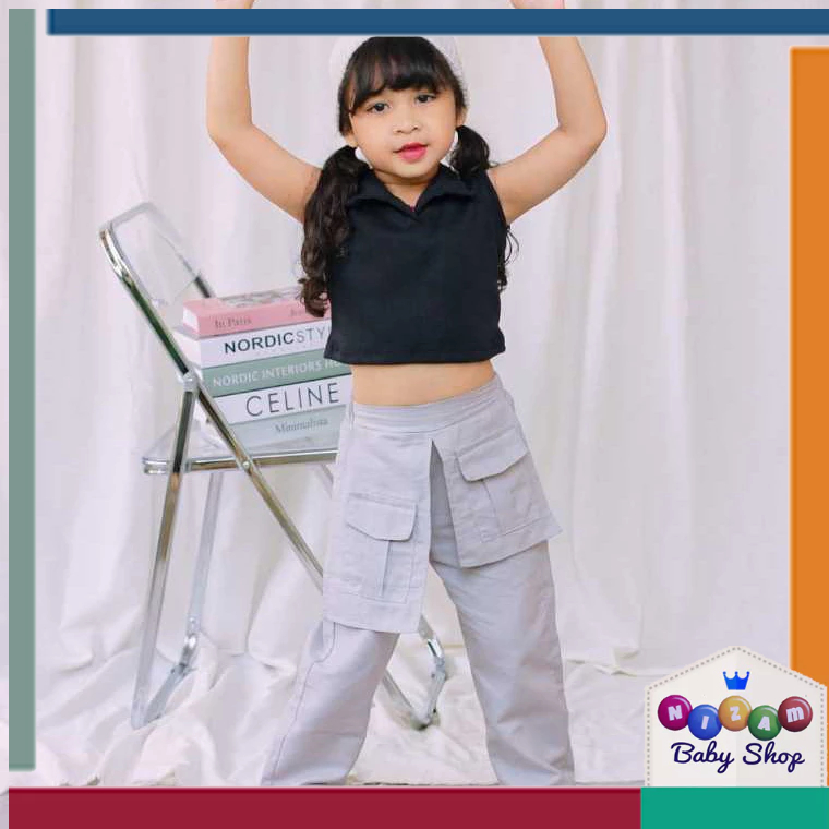 PALAZZO POCKET PANTS Celana Panjang Kulot Anak Perempuan 1-6 Tahun