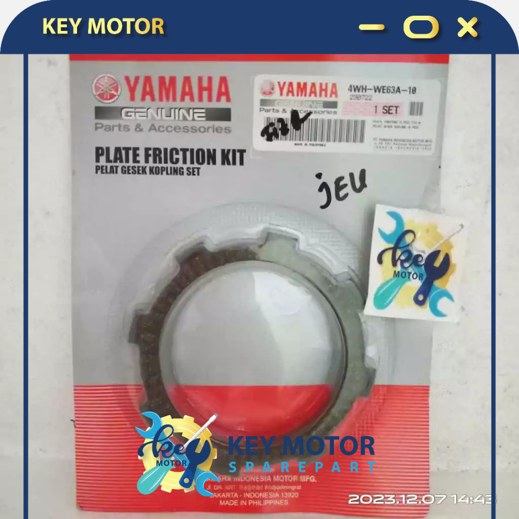 Pak / Plat Kampas Kopling Set Isi 5Pcs Motor Fizr F1 - Vega R - Jupiter Z Burhan - Cripton (4WH) Asl