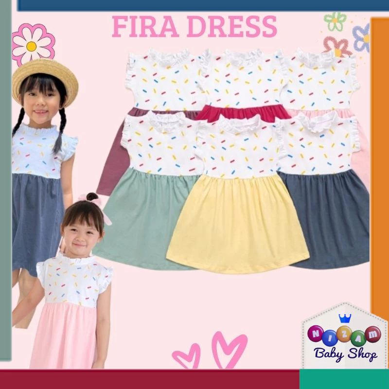 Fira Dress Anak Perempuan 1-5 Tahun Motif Mesis