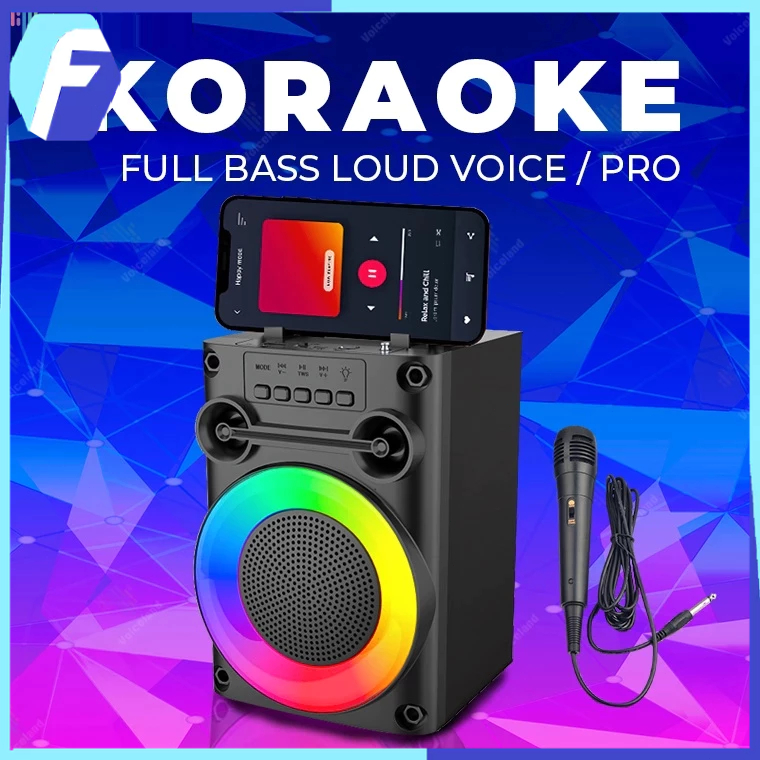 【COD】PRO BASS Speaker Bluetooth Karaoke Protable Super Bass Polytron Besar Original Mini Wireless Mu