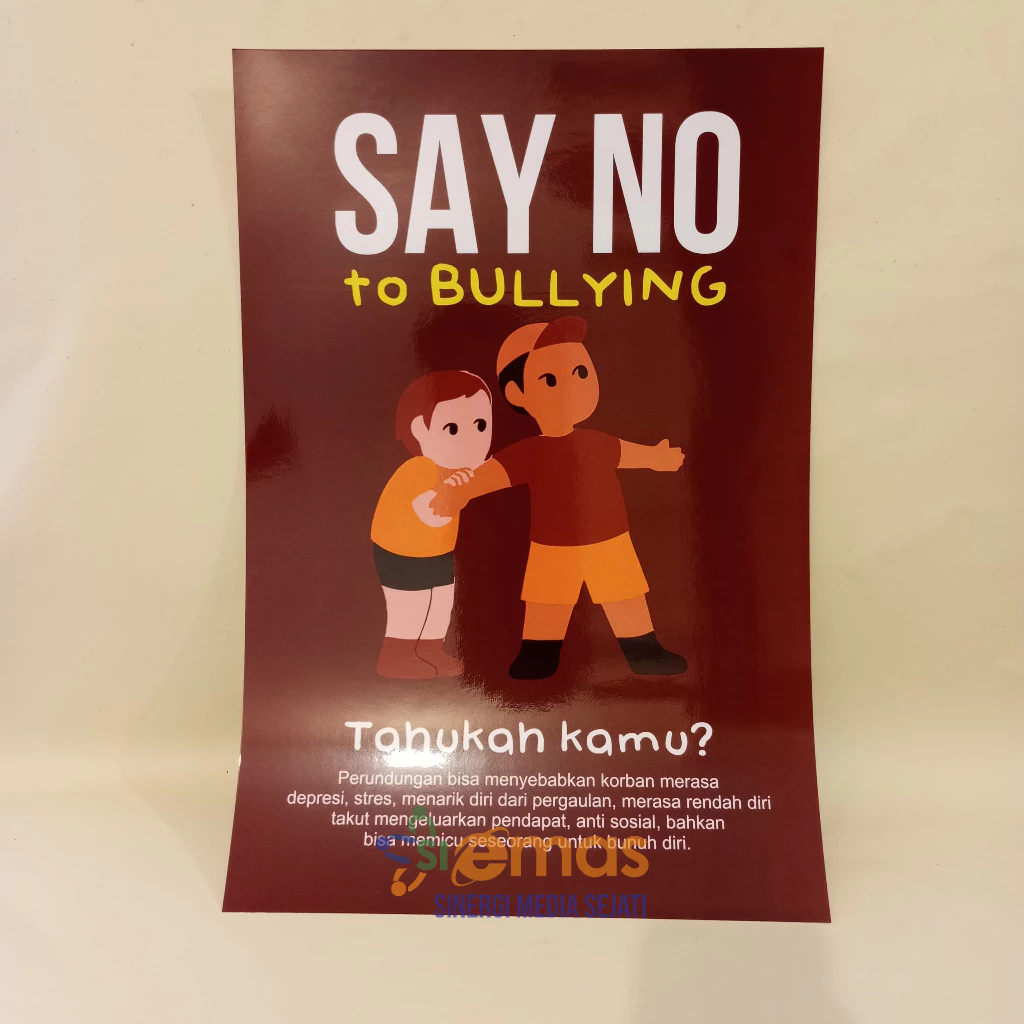 Poster Say No To Bullying | Poster Akibat Dari Bullying