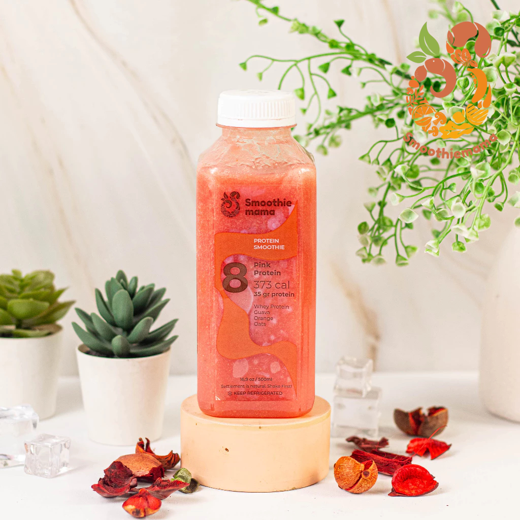 

PROTEIN SMOOTHIE Pink Protein Kental Padat Lezat Smoothies Segar Diet Juice Detox Protein Stamina Kebugaran Smoothiemama 500ml