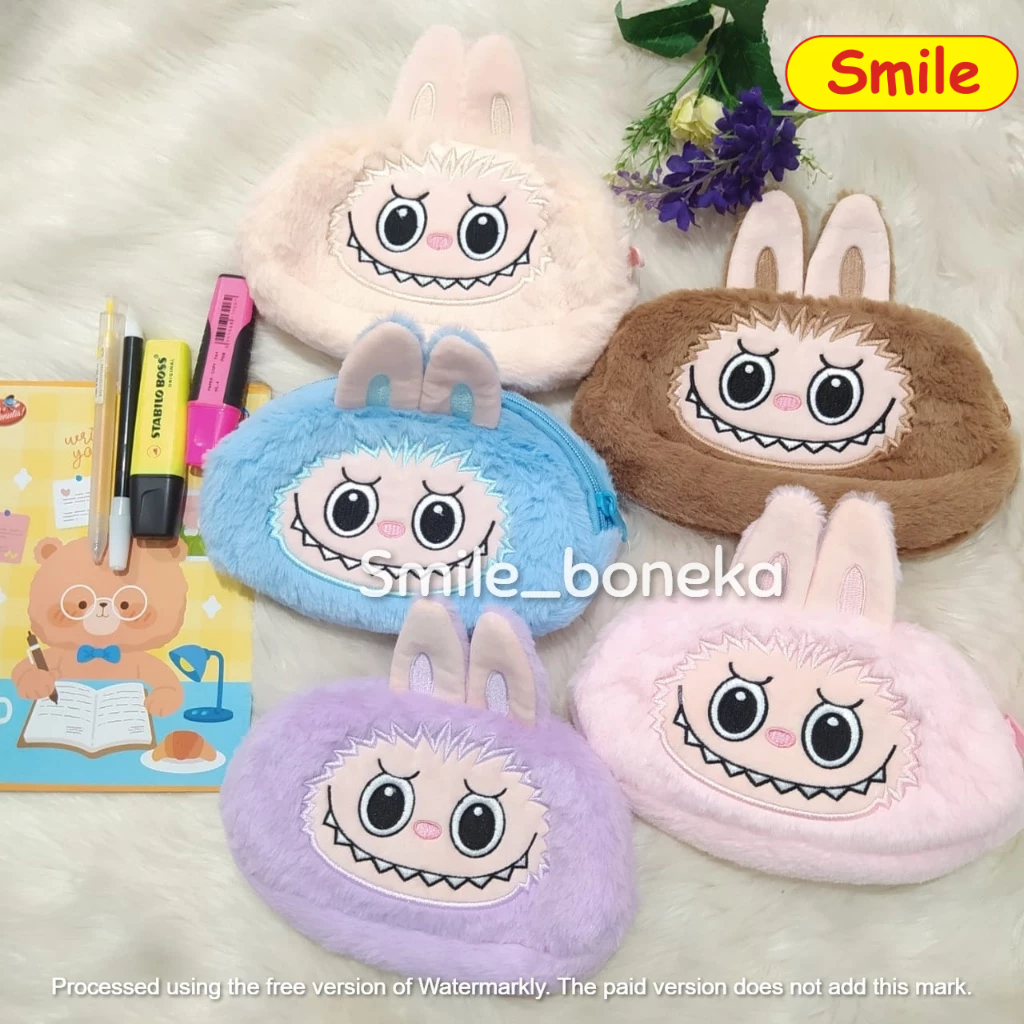 

SB/ Tempat Kotak Pensil Boneka Anak Sekolah Pencil Case Labubu The Monster Exciting Macaron Soft Cute Unofficial